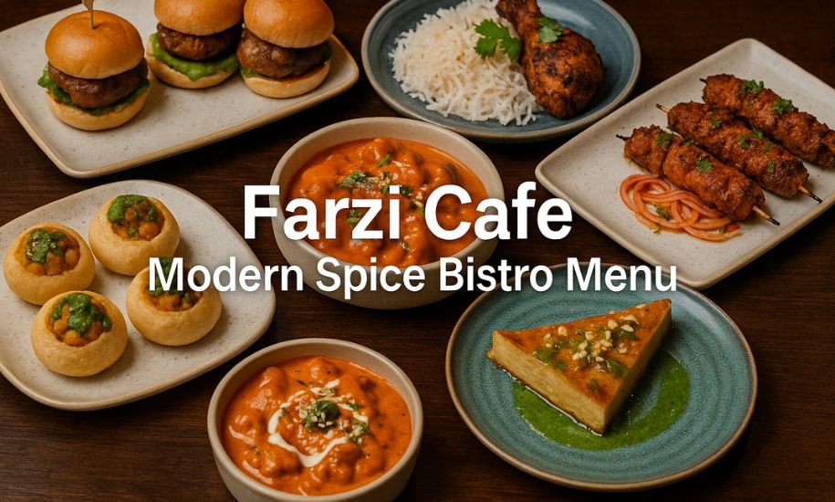 Farzi Cafe modern spice bistro menu